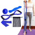 thumbnail image 4 of 5 piezas de resistencia Látex Banda elástica Gimnasio Entrenamiento 5 piezas con bolsa de malla shamjiam bandas elásticas, 4 of 9
