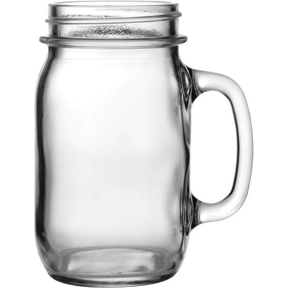 Anchor Hocking 10861 Canning Jar Mug, 16 oz, Glass, Clear