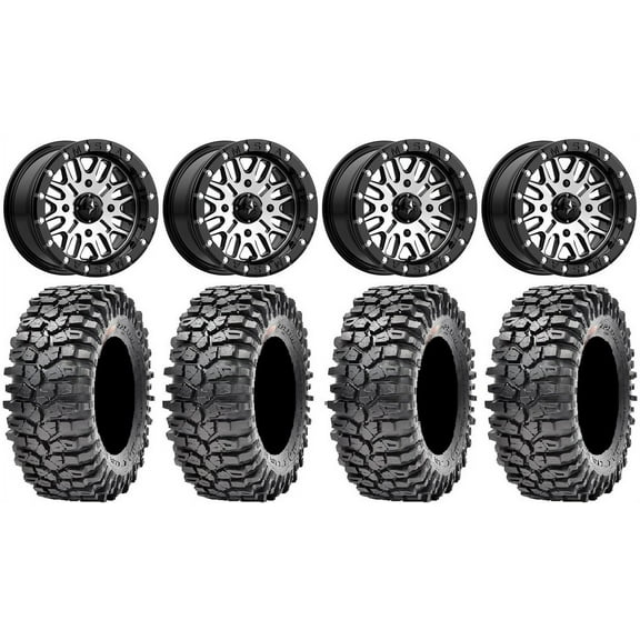 MSA Brute Beadlock 14" UTV Wheels 30" Roxxzilla Tires Can-Am Maverick X3 / Honda Pioneer 1000 / Talon