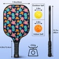 thumbnail image 3 of Pickleball Paddles Set,Pioneer Flower Floral Print Pattern Fiberglass Surface Pickleball Racket Set with 2 Indoor Outdoor Pickleball Balls and Pickleball Bag,Pickle-ball Equipment, 3 of 6