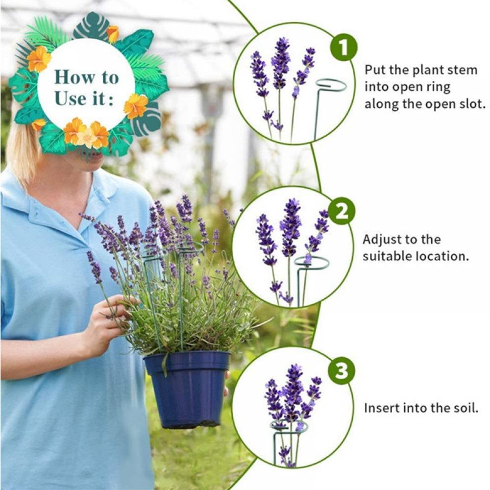 Thealyn Lot De 12 Piquets De Support Pour Plantes En Métal 61