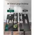 thumbnail image 3 of DESINO 55 x 30 Inch Height Adjustable Electric Standing Desk with Drawers, Stand Up Table with Large Storage Shelf, Sit Stand Desk for Home Office, Black, 3 of 9