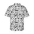 thumbnail image 3 of Goofa Black Footprints Hawaiian Shirt for Men, Unisex Summer Beach Casual Short Sleeve Button Down Shirts,Aloha Tropical Floral print shirt-Medium, 3 of 9