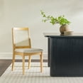 thumbnail image 4 of Walker Edison Solid Wood and Rattan Dining Chair, Set of 2, Natural, 4 of 16