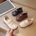 thumbnail image 1 of JDQJBZ Girl's Leather Shoes Kids Solid Color Open Toe Flat Sandals Non Slip for Dress, 1 of 5