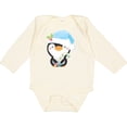 thumbnail image 3 of Inktastic Cute Christmas Penguin in Blue Hat Boys or Girls Long Sleeve Baby Bodysuit, 3 of 5