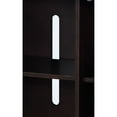 thumbnail image 3 of Metallic Silver & Walnut Console Cabinet With Touch Open Function And Storage Geometric In Handle- Doors Top, 3 of 7
