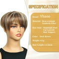 thumbnail image 5 of Extensiones De Pelo Corto Para Mujeres Con Adelgazamiento, Gran Cobertura Total Con 3 Pinzas, Flequillo Fino (Rubio Con Reflejos Castaños), Rubio Con Reflejos Castaño Oscuro, 5 of 5