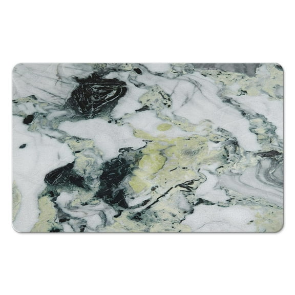 Super Soft & Non-Slip Marble Bath Rug Runner, 20x32 in - Luxurious Microfiber Bathroom Carpet for Modern Décor, Easy to Clean Rug for Tub & Shower Areas