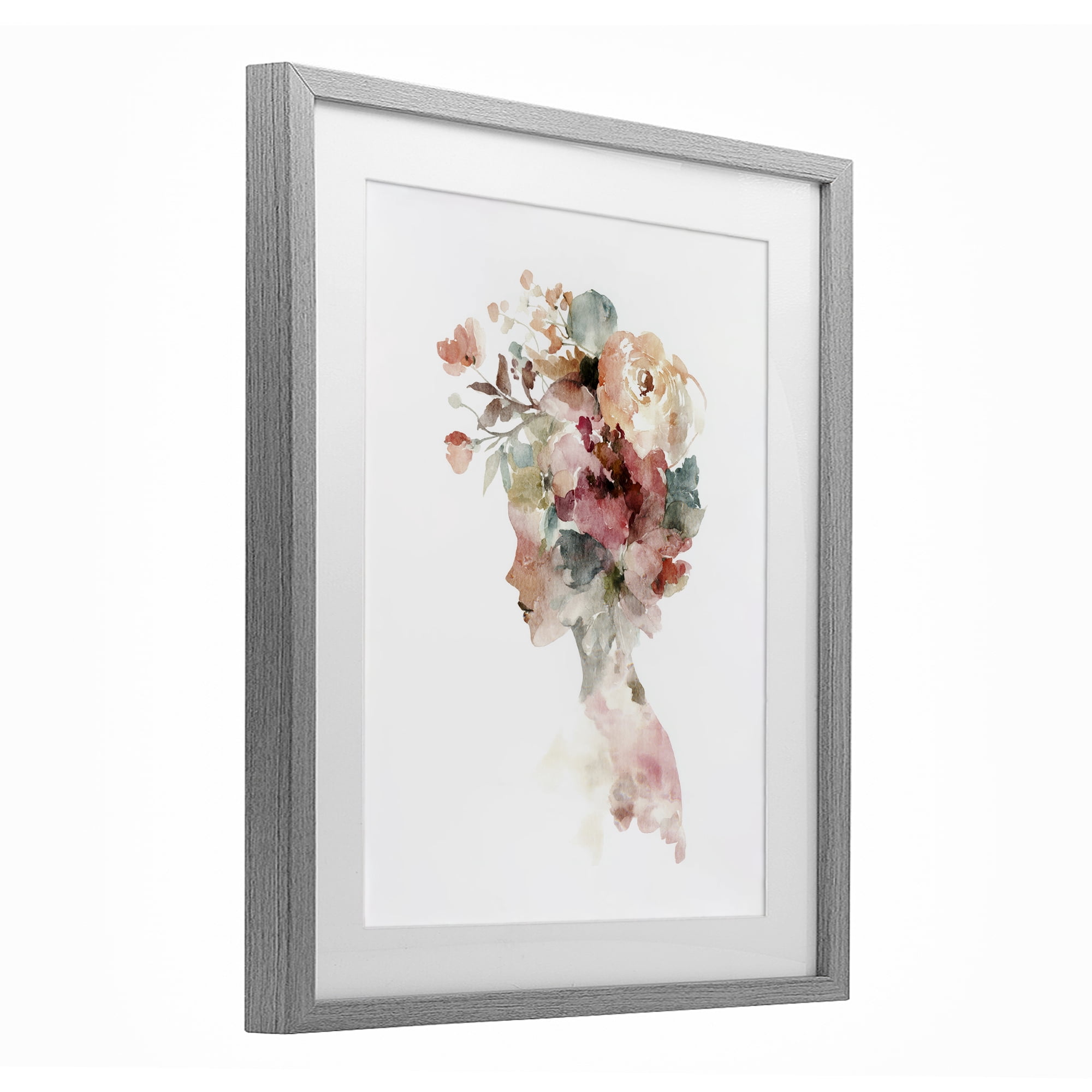 Stupell Industries Crowned in Nature Silhouette Gray Framed Print Under Glass, design by Svetlana Aleynikova