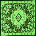 thumbnail image 1 of Ahgly Company Indoor Square Medallion Green Traditional Area Rugs, 5' Square, 1 of 1