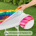 thumbnail image 5 of Colorful Tie Dye Pattern Round Fitted Tablecloth with Elastic Edge,Dining Table Cover Waterproof,Outdoor Round Tablecloth for Camping,Dining,Indoor and Outdoor, 5 of 7