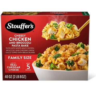 Stouffer’s Cheesy Chicken and Broccoli Pasta Bake, Family Size, Easy Frozen Chicken Pasta 40 oz