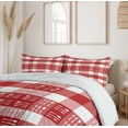 thumbnail image 6 of Ambesonne Checkered Duvet Cover Set, Cutlery Dining Tile, 2-Calking, Coral Dark Coral White, 6 of 7