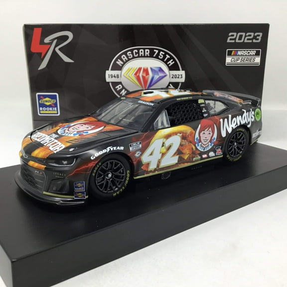 Action Racing Noah Gragson 2023 #42 Wendy's Baconator 1:24 Regular Paint Die-Cast Chevrolet Camaro