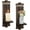 Brown, variant on Farmhouse Wall Decor Candle Sconces - 2 Pcs Rustic Gothic Handmade Wooden Wall-Mount Candle Holders for Bedroom Living Room Bathroom Home Hanging, Black