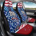 thumbnail image 3 of POLERO 4th of July Automotive Seat Cushion Covers, 2 Piece Polyester Universal Set for Sedan Auto Interior Accessories, 3 of 12
