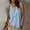 Blue, variant on Women's Summer Solid Color Top Women's Summer Solid Color Ruffled Wave Neck Sleeveless Top Pink S
