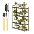 thumbnail image 4 of Bamworld Plant Stand with Grow Lights for Indoor Plants Wood Plant Shelf 4 Tier Large Flower Stand for Mutiple Plant Holder Rack for Patio Living Room Balcony, 4 of 8