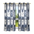 thumbnail image 6 of Yayeee Window Curtains Light Filtering 63"x42" Grommet Panel Pair Home Living Room Decor, Blue Cats and Hearts, 6 of 7