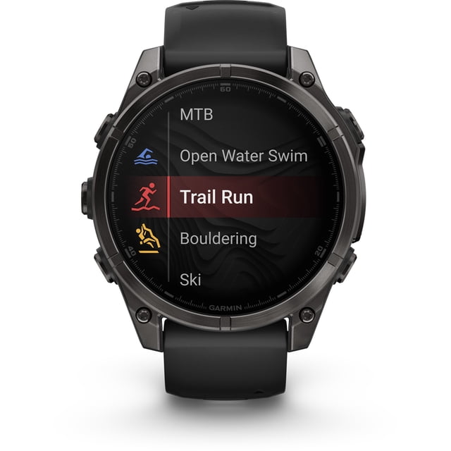 Garmin, monitor deportivo, fenix 8, 47mm, AMOLED, Sapphire, Carbon Gray