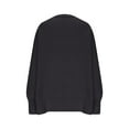thumbnail image 4 of Hogleaql Womens Crew Neck Sweaters Oversized Batwing Long Sleeve Knitted Fall Winter Comfortable Jumper Tops Fashion Warm Loose Pullover Solid Sweater Black L, 4 of 6