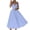 Blue, variant on Staron Women's Casual Party Dress Backless V Neck Sleeveless Knee Length Sundress with Padded Bra, Pink XL