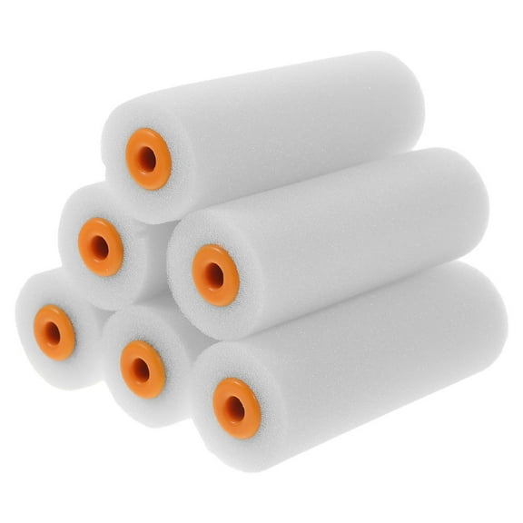 YSNOOWE House Paint Rollers Small Cylinder Sponge Plastic 6Pcs 4.13X1.38X1.38in