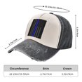 thumbnail image 3 of Men Women Group Of Thin Blue Line Flag Distressed Twill Cotton Baseball Cap Vintage Adjustable Dad Hat, 3 of 7