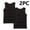 Black, variant on 2 PC Toddler Boys Girls Summer Tank Tops Sleeveless Solid Basic Shirts Cotton Athletic Undershirts Vest for 2-14 Years