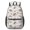Hedgehog and Flower White Pattern, variant on Black and Gold Marble Pattern 17" Waterproof Oxford School Backpacks for Teens, S-Shape Padded Straps, for School, Travel, Hiking, Camping