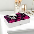 thumbnail image 6 of Skull Elegant Jewelry Box Organizer with Removable Compartment and Earring Holder - Portable PU Leather Storage Case, 6 of 6
