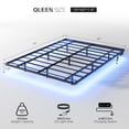 thumbnail image 2 of Somier flotante OLEVS tamaño queen con luces LED y cargador, 2 of 7