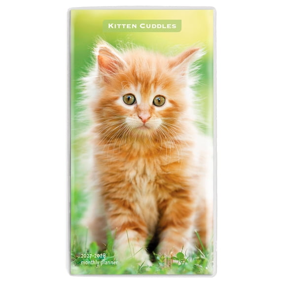 Kitten Cuddles | 2027-2028 3.5x6.5" Two Year Pocket Planner Calendar | BrownTrout