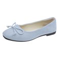 thumbnail image 2 of Domuza Womens Bowknot Ballet Flats Pointy Toe Casual Flat Shoes Suede Dressy Wear to Work Slip-Ons Moccasins Loafers 2026 summer White 7.5（EU-39）, 2 of 3