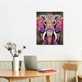 thumbnail image 2 of COMIO  Vintage Tribal Boho Elephant Canvas Wall Art Mandala Floral Animal Rustic Artwork Giclee Print on Canvas Modern Home Bedroom Decor Ready to Hang, 2 of 4