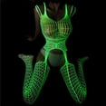thumbnail image 2 of Lencería Sexy luminosa para mujer, Body Porno, trajes de cuerpo sin entrepierna, picardías de rejilla, ropa interior, trajes eróticos, nuevo, 2 of 5