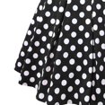 thumbnail image 2 of FAOWME Women's Skirts High Waisted Polka Dot Print Pleated A Line Retro Style Comfortable Fashion Mid Length Skirts For Casual Daily Wear,Black,S, 2 of 4