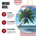 thumbnail image 3 of Palm Tree on The Beach With Waves And Sky In The Background - Christmas Ornament Xmas Keepsake Ceramic Ornaments Holiday Decorations for Tree Christmas Gift Ideas 2.95in, 3 of 6