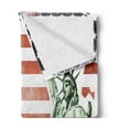 thumbnail image 2 of American Flag Soft Flannel Fleece Throw Blanket, NYC Collage with Famous Monuments Wall Street and Manhattan Urban Display, Cozy Plush for Indoor and Outdoor Use, 50" x 60", Multicolor, by Ambesonne, 2 of 5
