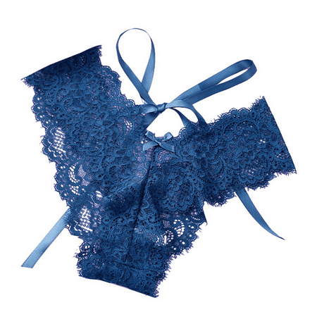 Fulorrnie Underwear for Women Plus Size Breathable Thong Comfort Sexy Panties V Strings G String Low Cut Panty Blue 