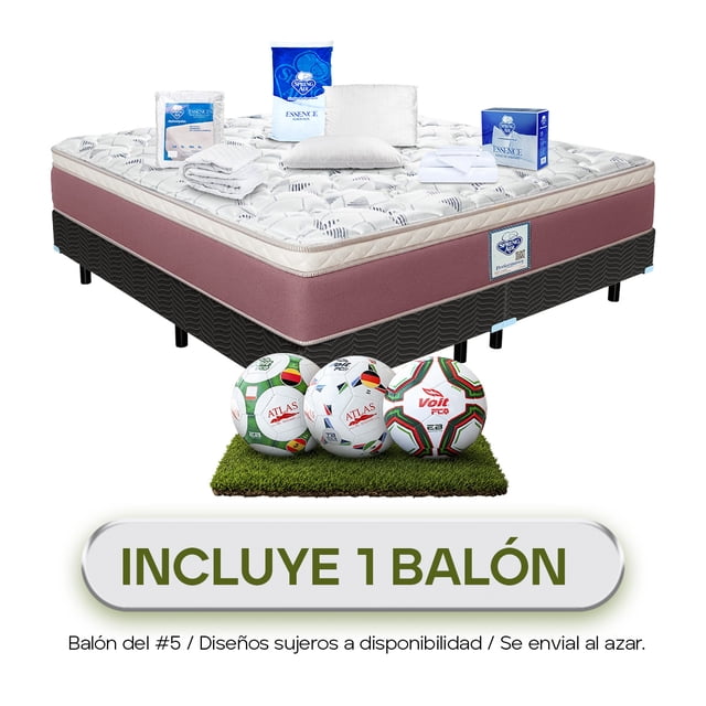 Colchón King Size Freeman Spring Air + Box + Almohadas + Juego de Sabanas + Protector de Colchón