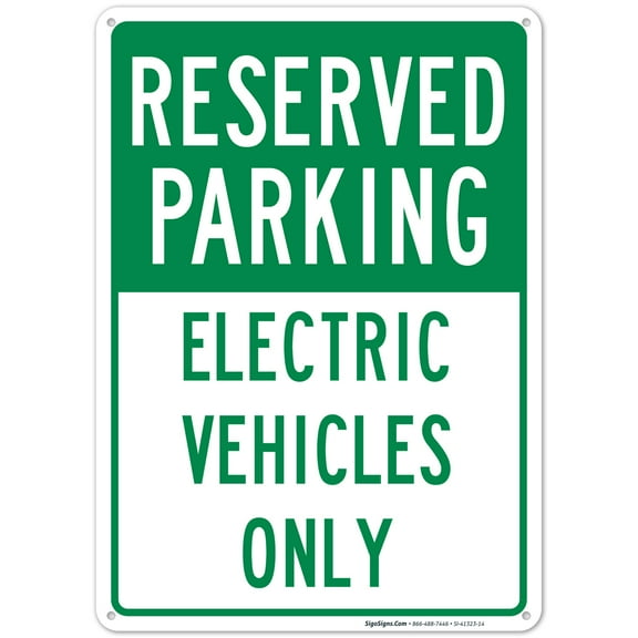 Reserved Electric Vehicles Only Sign,