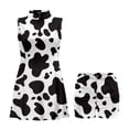 thumbnail image 3 of Yuyamidu Black White Cow Print Womens Golf Dress with Shorts Pockets Sleeveless Summer Outfits Golf Athletic Tank Dresses Moisture Wicking Womens Athletic Clothing Sets Size 2XL, 3 of 7