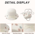 thumbnail image 3 of Little Girl Kids Breathable Summer Straw HatUV Protection Wide Brim Floppy Beach Sun Visor Hats - white, 3 of 5