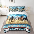 thumbnail image 2 of Castle Fairy Galloping Horse Twin Bedding Sets,Tribal Aztec Bedding Comforter Set, 2 of 8