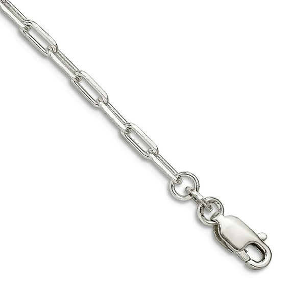 925 Sterling Silver Solid Polished 2.75mm Fancy Link Chain Bracelet 8 Inch Lobster Claw Link Bracelet for Women and Men