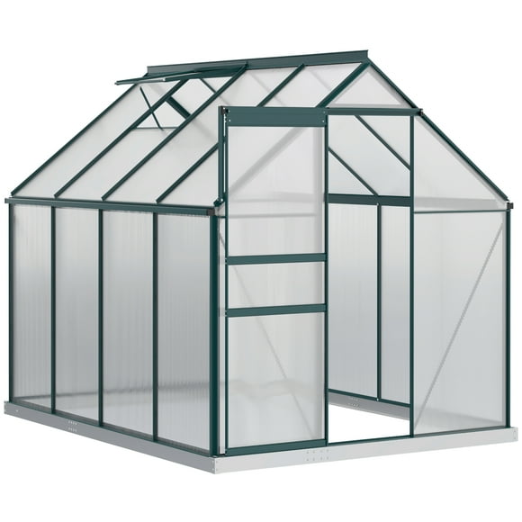 Outsunny 6' x 8' x 6.5' Polycarbonate Greenhouse Walk-in Green House
