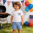 thumbnail image 2 of Boys USA 250th Anniversary Patriotic Outfit Short Sleeve T Shirt and Pants Independence Day Kids Casual Two Piece Set White 2 Years-3 Years, 2 of 7