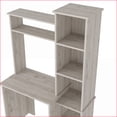 thumbnail image 6 of 2 Piece Modern Office Set, Dozza Bookcase + Aramis Desk | Light Gray | Particle Board, 6 of 7